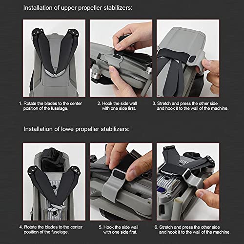 Shanrya Suporte de fixação de hélice, estabilizador de hélice de drone ABS para proteção de lâminas