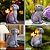 Nacome Solar Dog Outdoor Statues for Garden: Outside Decor with Butterfly Clearance for Yard Art Lawn Ornaments Patio Balcony Home House for Mom Grandma Women