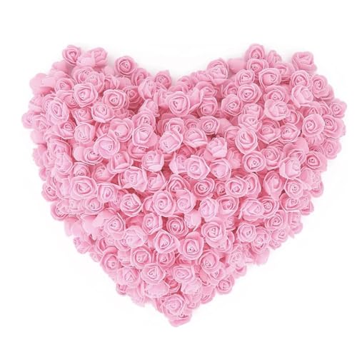 Lot de 100 roses artificielles en mousse pour mariage, centres de table, décoration de Saint-Valentin, rose