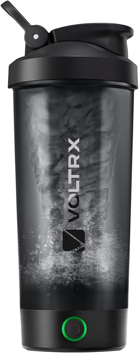 VOLTRX Protein Shaker Bottle, Merger USB C Rechargeable Electric Protein Shake Mixer, Shaker Cups for Protein Shakes and Meal Replacement Shakes, BPA Free, 24oz