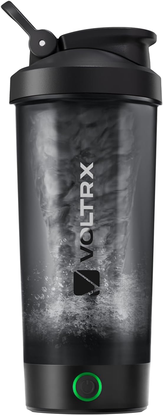 VOLTRX Protein Shaker Bottle, Titanus USB C Rechargeable Electric Protein Shake Mixer, Shaker Cups for Protein Shakes and Meal Replacement Shakes, BPA Free, 24oz
