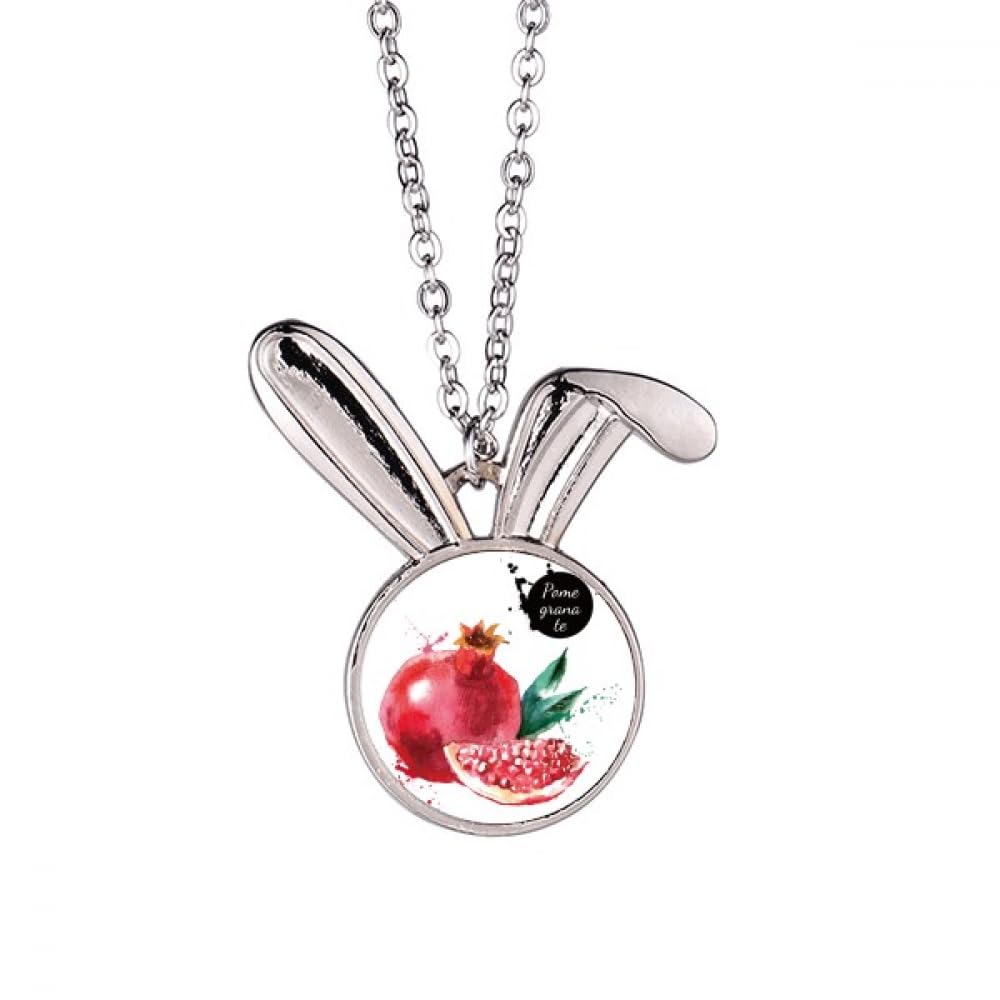 Collier lapin aquarelle bijou poétique pour robe d'été