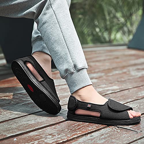 Verão Unissex Chinelos Diabéticos Idosos,Casual Ortopédico Sapatos de Edema para Pés Inchados,Confor