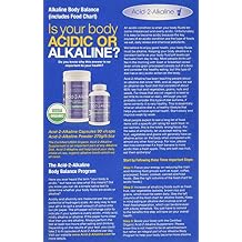 Alkaline Body Balance Informational 12-Page Booklet with Food Chart and Free pH Test Strip