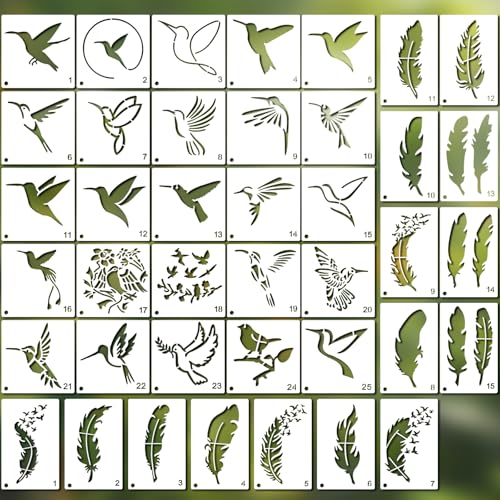 KUANSHENG bird stencils collection