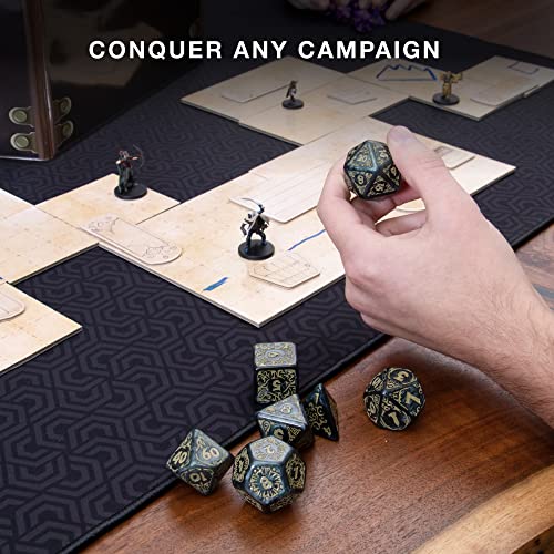 Wiz Dice Titan Dice - Polyhedral Large Dice Set for Tabletop RPG Adventure Games with a Wooden Dice Box - DND Jumbo Dice Set, Suitable for Dungeons and Dragons Dungeon Master - Thumbnail 4