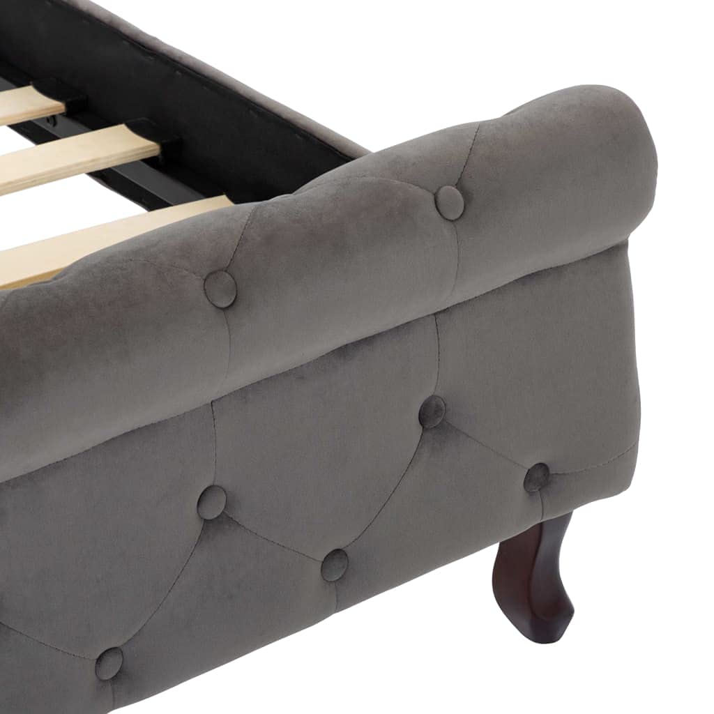 Velluto grigio premium trasformabile divano letto angolare 200x200 cm