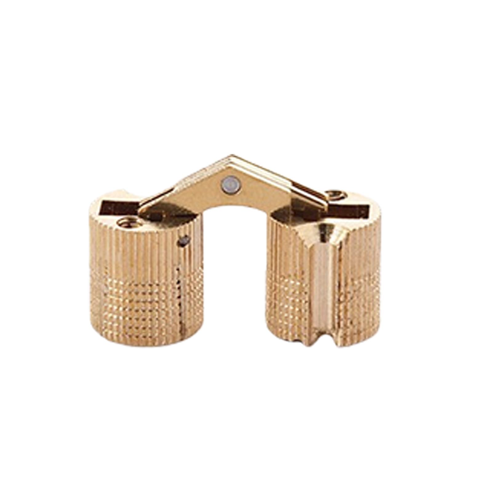 Elnwnnkc Multicolor 2Pcs Furniture Brass Barrels Hinges For Closet Cupboard Door Hardware Concealed Mounting Furniture Brass Concealed Cylindrical Hinge Small Barrels For Jewelry Keepsakes Box Cabinet Door