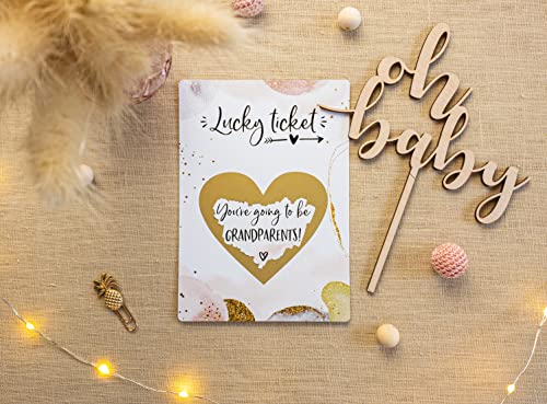 Image of Joli Coon Pregnancy announcement scratch off cards - You are going to be grandparents - Grandparents pregnancy scratch off announcement