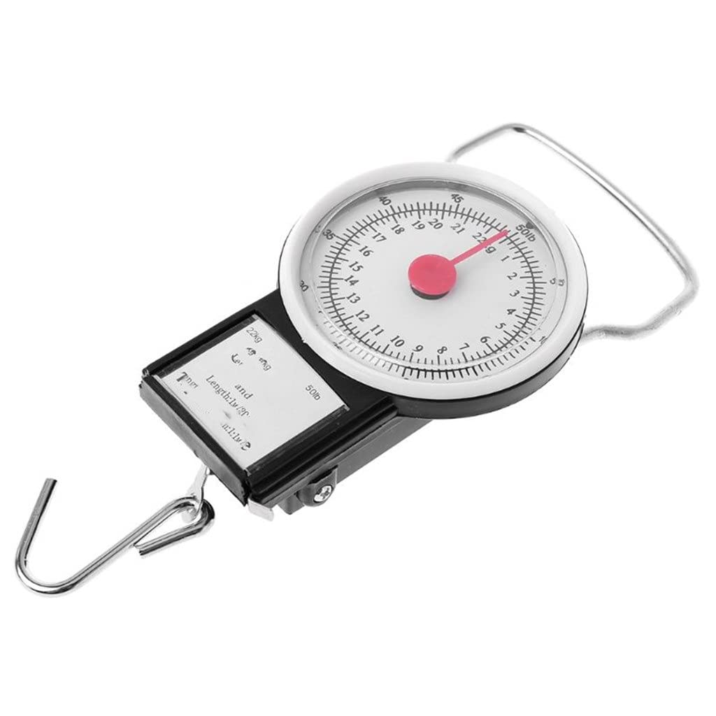 Waga bagażowa, 22kg/50lb przenośna waga wisząca bilans haczyk na ryby ważenie miarka kuchenna waga wędkarska ważenie