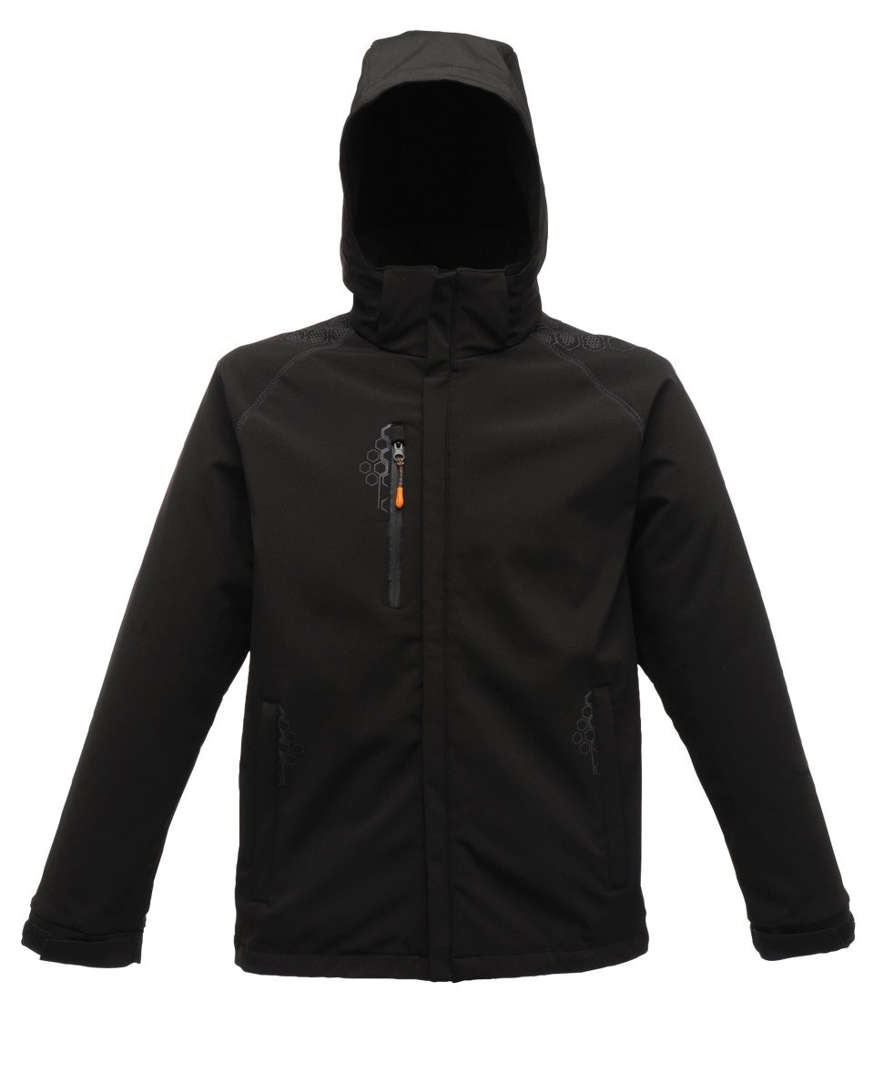 Regatta Men's X-Pro Repeller Lined Hooded Softshell Jacket, Black (Black), Medium (Manufacturer Size:M)