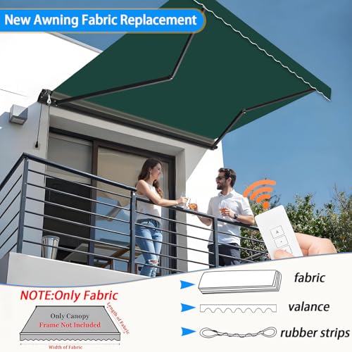 Tissu de remplacement pour auvent de terrasse rétractable 2.5x2m, bâche store banne polyester