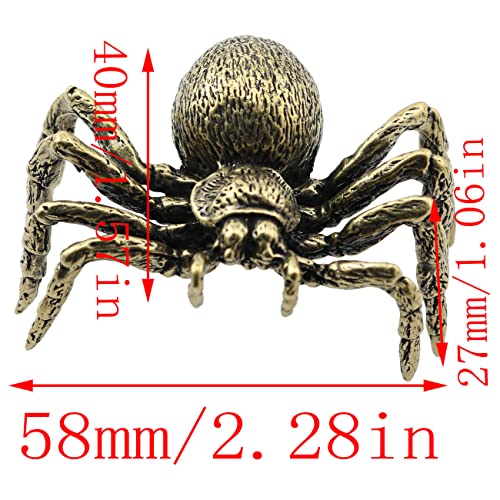 Spider Sculpture Lq Industrial Brass Spider Statue Bronze Animal Statuette Figurine Retro Copper Decor Modern Home Interior Study Office Desktop Decoration Ornament #TOP1
