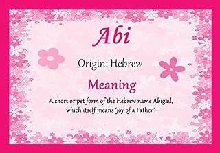 Abi Personalized Name Meaning Certificate