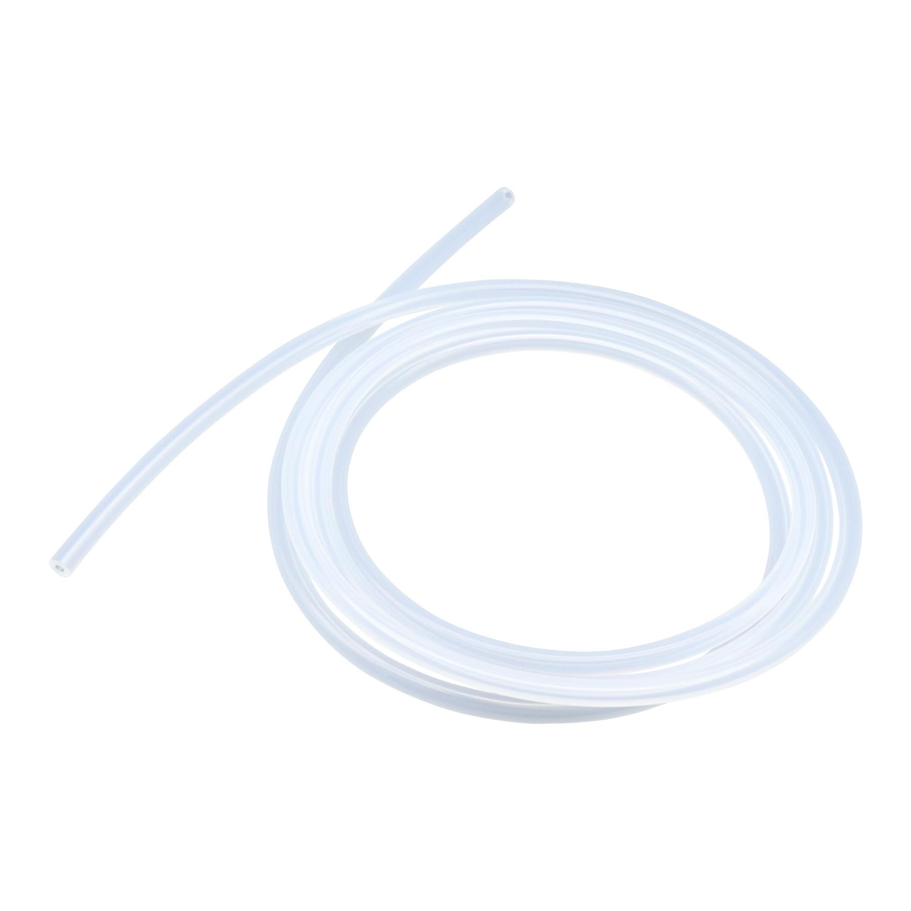 LAVMHAB Clear Silicone Tube Food Grade Hoses Size 3mm x 6mm, Length 2m (6.5ft), Thickness 1.5mm, Flexible Rubber Silicone Tubing for Air Hoses Water Pipes