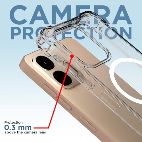 Image of Amazon Basics Back Cover for Oppo A6 Pro 5G Mag-Safe Shockproof PC + TPU Protective Case Magnetic Support Bumper Case (Transparent Mag-Safe)