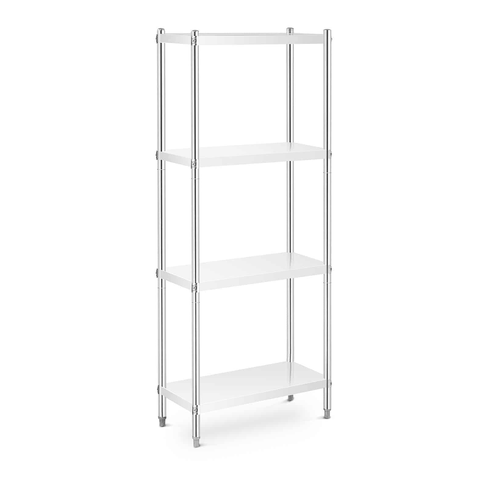 Royal Catering RCER-7040 Étagère en INOX À Poser De Cuisine Professionnelle 4 Niveaux (Dimensions : 70 x 40 x 180 cm, Nombre de tablettes : 4, Capacité de 200 kg)