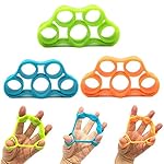 3 Piezas Ejercitador de Estiramiento de Dedos Ejer...: Material: Hecho de gel de sílice, no tóxico, inofensivo, sin olor, seguro y ecológico, suave, sin grietas, duradero y con larga duración. Diseño: Cinco agujeros para los dedos, para que cada dedo pueda ser entrenado. El orificio para el dedo es un ag...