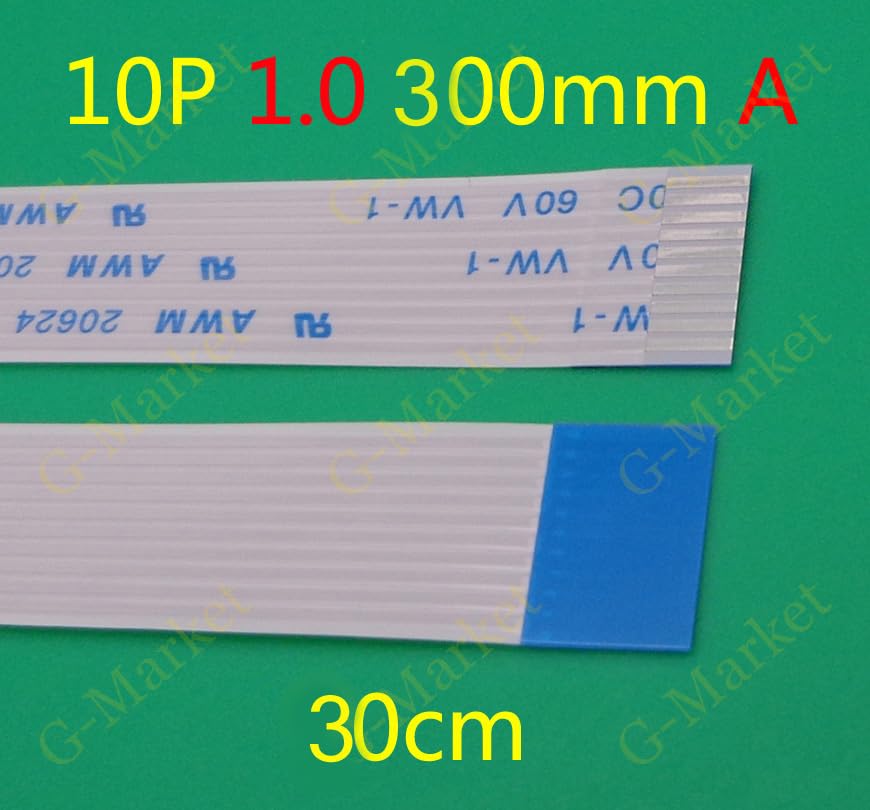 Wiring Connecting Terminals - 300X FFC FPC Flexible Flat Cable Forward 10 pin 10PIN Length 300mm 1mm Pitch Ribbon Cable 1.0-10P-300mm