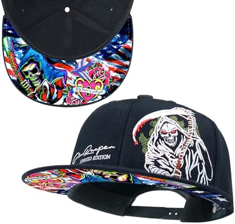 Snapback Hat for Men Women Fashion Dad Baseball Cap, Black, One Size