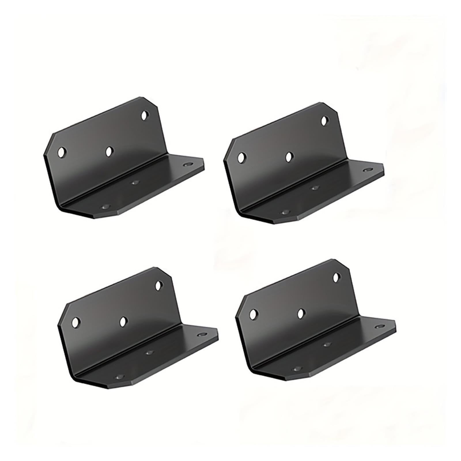 Staffe Angolari In Metallo Resistente Da 4 Pezzi, Staffe Angolari A L Nere