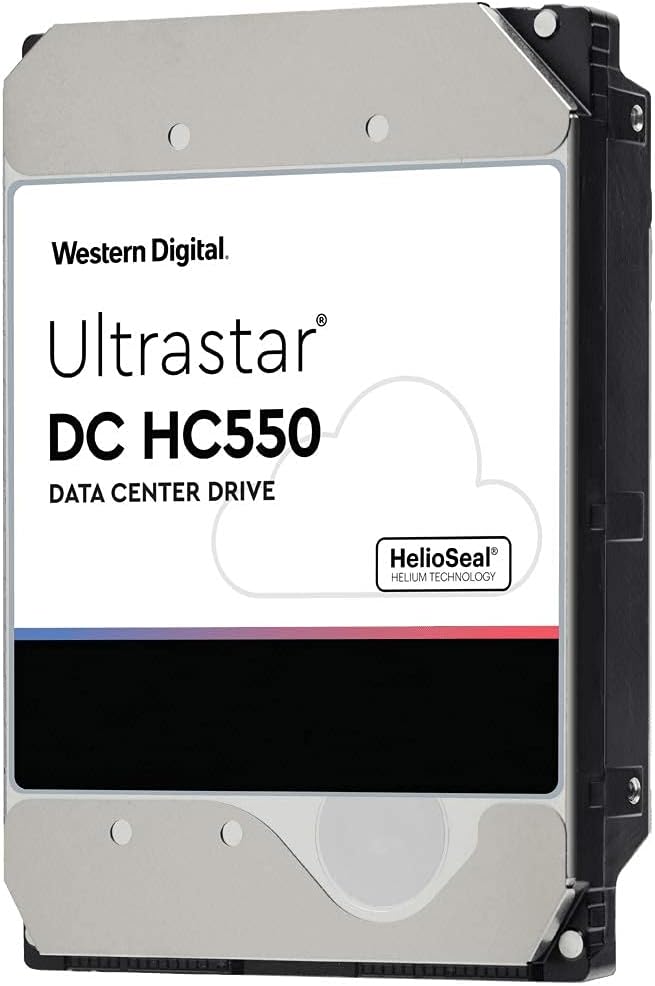 Western Digital WD 16TB HDD Ultrastar DC HC550 SATA 7200RPM 3.5-Inch Enterprise Hard Drive - WUH721816ALE6L0 (Renewed)