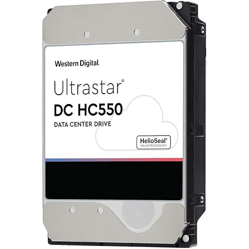 Western Digital WD 16TB HDD Ultrastar DC HC550 SATA 7200RPM 3.5-Inch Enterprise Hard Drive - WUH721816ALE6L0 (Renewed)