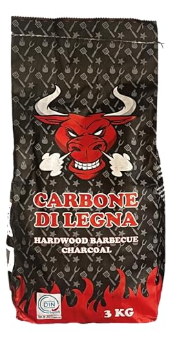 TORO - Carbonella di Legna per Barbecue, Composto da Legni Molto Duri del Sud Africa e della Namibia, Carbone per BBQ Ideale per Qualsiasi tipo di Cottura, Pezzatura Media, 3 kg
