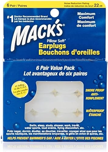 Bouchons auriculaires en silicone souple pour taie d’oreiller de Macks