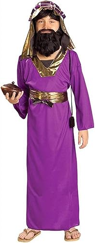Forum Novelties Biblical Times - Disfraz infantil de Wiseman morado, pequeño