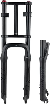 20/26in Double Shoulder Suspension Bike Fork, Alloy 160mm Travel 1-1/8" Quick Release 9 * 135mm Beach Snow Bike 4.0 Off-Road Bike