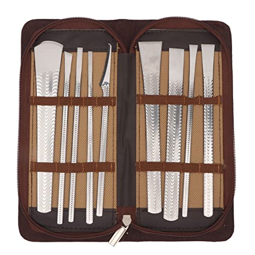 Set di Coltelli per Pedicure, Kit di Strumenti per Coltelli per Pedicure 9 Pezzi, Raschietto per Piedi Raschietto per Pelle Morta in Acciaio Inossidabile Professionale per la Cura