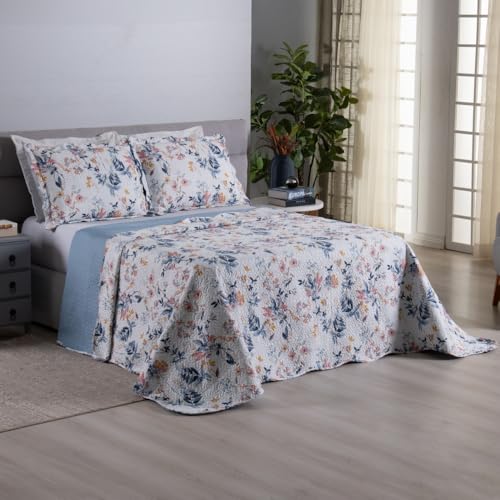 Kit Colcha Cobre Leito 3 Peças Dupla Face Casa Dona 150 fios (Cas...