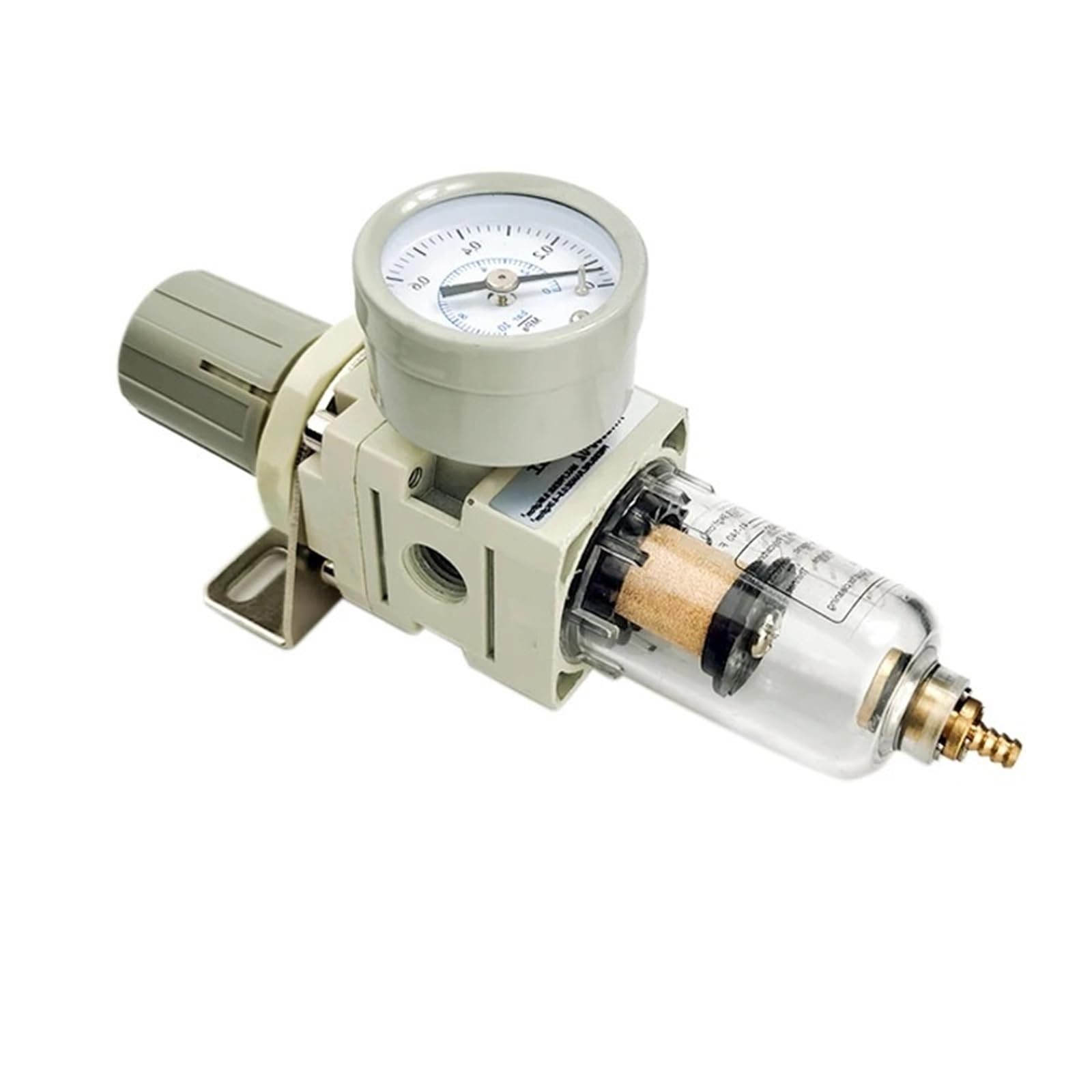 Regulador de presión de filtro de aire neumático AW2000-02 de 1/4" con manómetro (1 unidad)(AW2000-02 F C)
