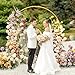 MsMk Arch Backdrop Stand，7ft x 8ft Heavy Duty Backdrop Stand, Gold Wedding Arch Stand Wedding Arch Frame with Base for Birthday Party Graduation Ceremony Decoration
