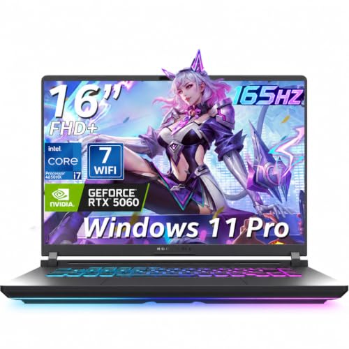 Image of ASUS ROG Strix G16 Gaming Laptop, 16 inch FHD+ 16:10 165Hz 3ms Display, NVIDIA GeForce RTX 5060 Laptop GPU, Intel Core i7 14650HX Processor, 64GB DDR5 RAM, 2TB SSD, Wi-Fi 7, Windows 11 Pro