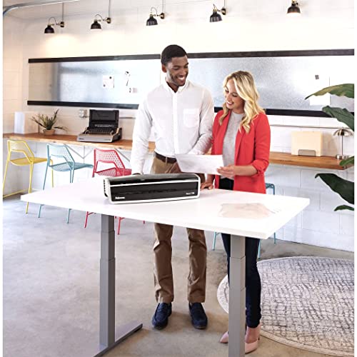 Fellowes Laminator Venus 2 125, Rapid 30-60 Second Warm-Up Laminating Machine, With Laminating Pouches Kit (5734801), Black, Silver, 5.1" X 21.3" X 8.2" #TOP6
