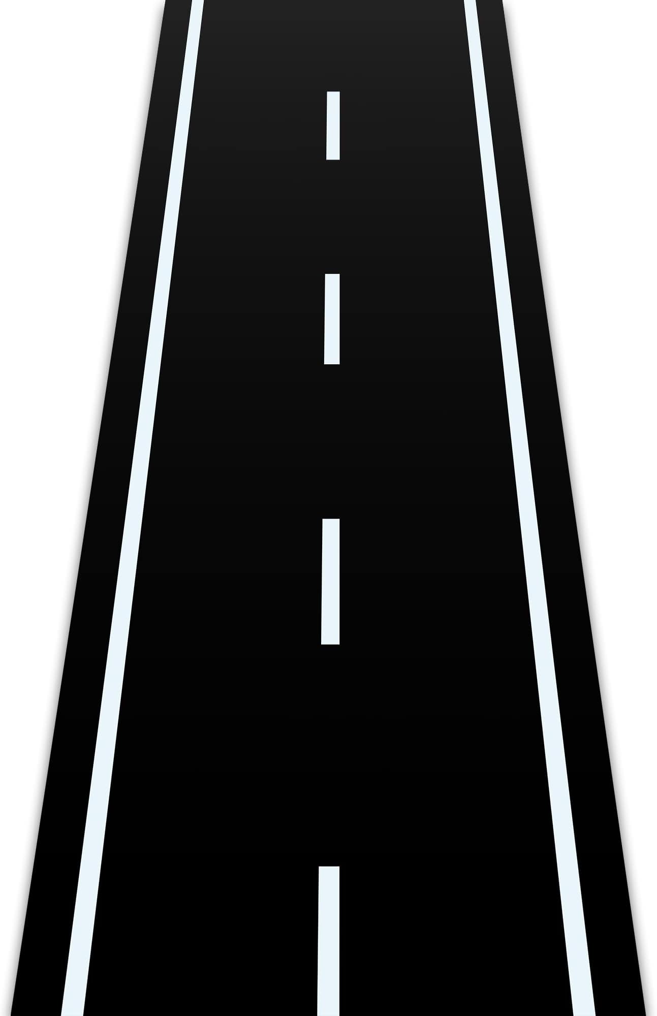 Remagr Racetrack Floor Running Black Racer Party Decoration Mat Road Table Runner Long Racetrack Tablecloth Drag for Party(Simple Style,16 ft X 2 ft)