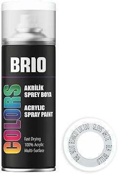 Brio Sprey Boya Akrilik Beyaz Parlak B9010 400Ml