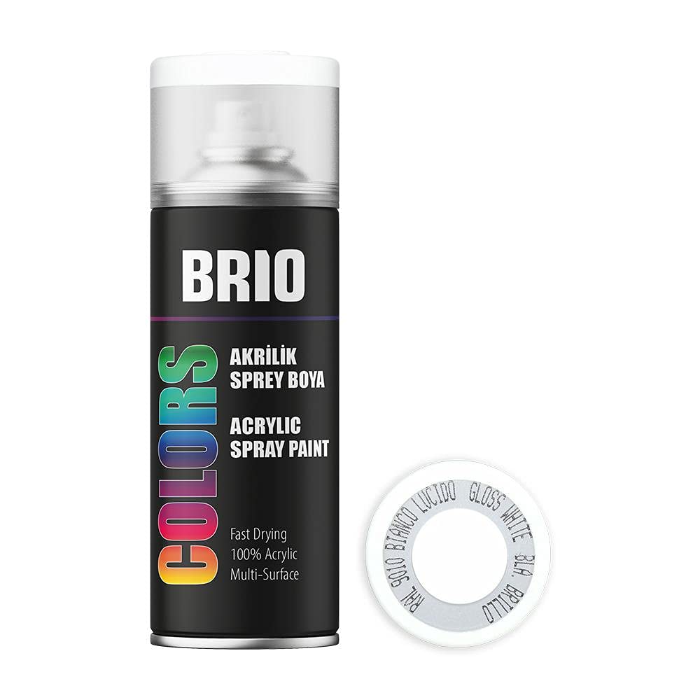 Brio Sprey Boya Akrilik Beyaz Parlak B9010 400Ml