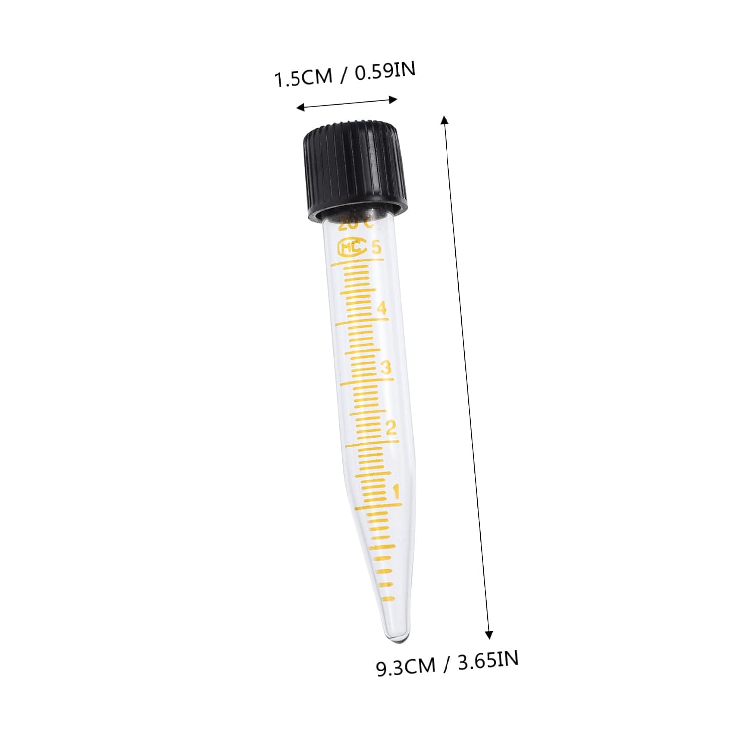 Unomor 10pcs Micro Glass Test Tubes Sample Bottles Safety Lock Smooth Wall Sealing Function for Lab Use