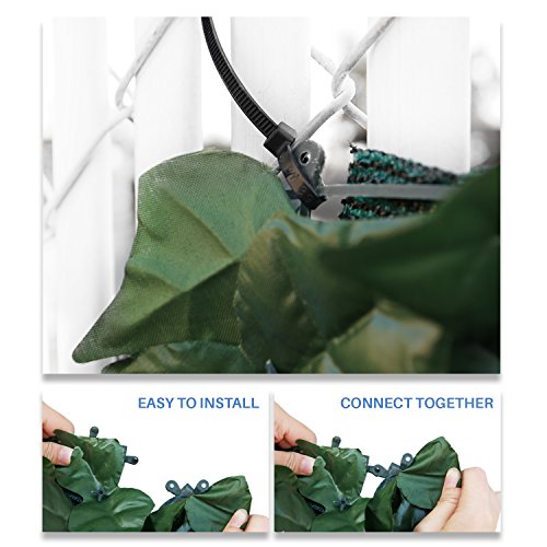 E&K Sunrise 58" X 196" Faux Ivy Privacy Fence Screen With Mesh Back-Artificial Leaf Vine Hedge Outdoor Decor-Garden Backyard Decoration Panels Fence Cover - Set Of 1 #TOP3