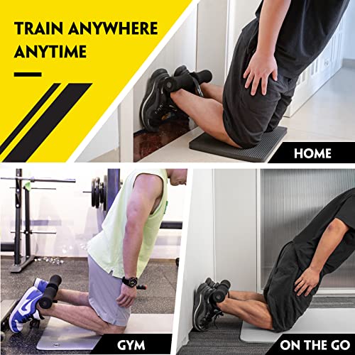 Nordic Hamstring Curl Strap, Nordic Curl Strap Holds 420 Pounds Great for Hamstring Curls, Sit-ups, Spanish Squats, Ab Workout, 5 Second Setup Nordic Curl Strap Home Fitness Equipment