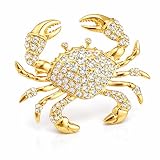 Crab Brooch Elegant Pin Charm Jewelry Gift for Women Men Teens Ocean Accessory Trendy Statement Piece for Beach Lovers and Marine Fans