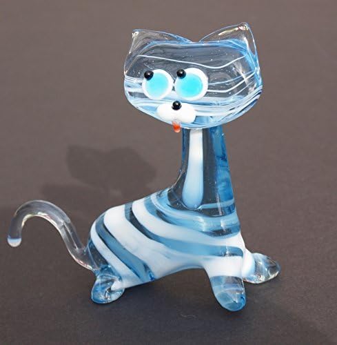 Glass Transparent Cat Glass Figurine from Glass Menagerie