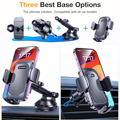 Phone Holders for Your Car【Upgraded Strongest Suction】Car Phone Holder Mount Dash【360° Adjustable】Suction Cup phone Mount for Truck Stand Cell PHone Holder for Car mount Fit All iPhone Car Accessories - Image 3