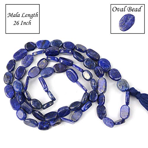 Image of Reiki Crystal Products Natural Oval Crystal Beads Mala Necklace Collection for Men & Women, Reiki Energized Gemstone Jewellery for Meditation, Mindful Living, Spiritual Decor & Everyday Fashion Styling