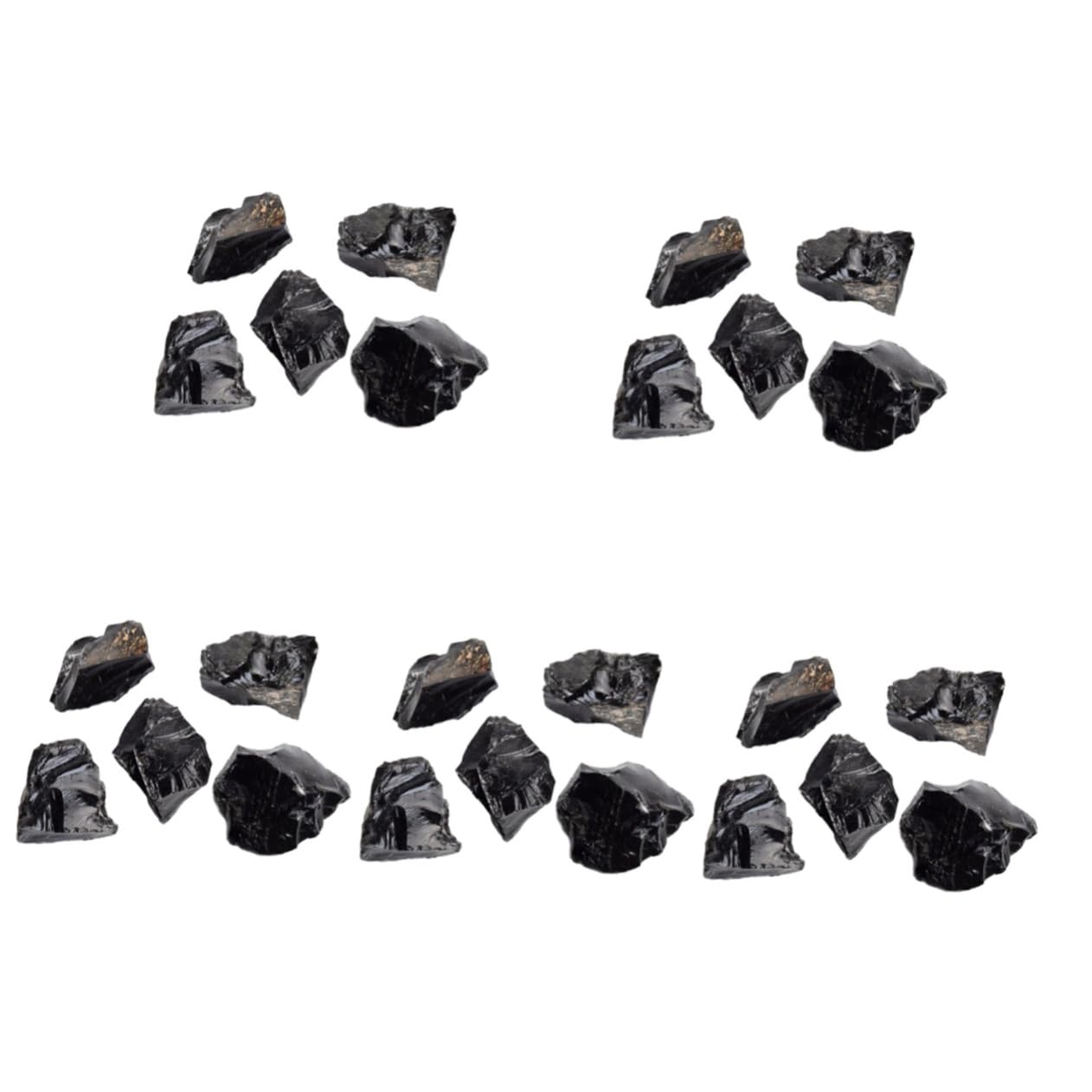 5 Sätze Obsidian Duftstein Kristalle Steine ​​Obsidian Handwerk Chakra Balancing Stones Home Obsidian Stein Natürlicher Obsidian Stein Obsidian Dekoration Ornament 5 Stücke * 5
