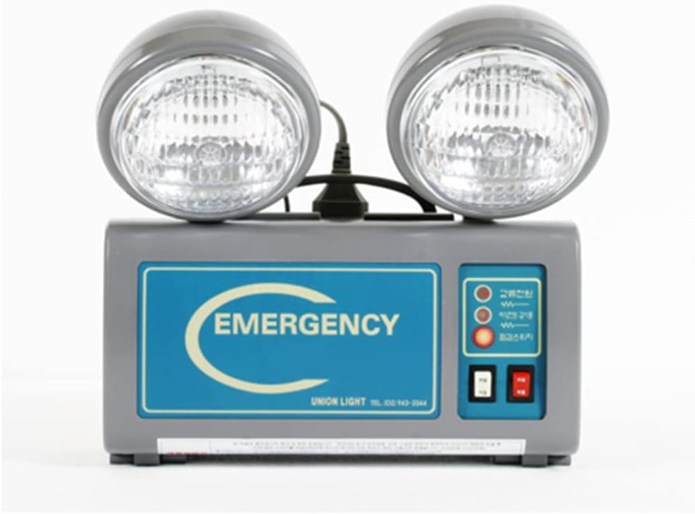 UNIONLIGHT Emergency Lights for Power Failure with 2 Adjustable LED Lamp Heads, 120-Minute Run Time, Commercial Grade 12V/16W