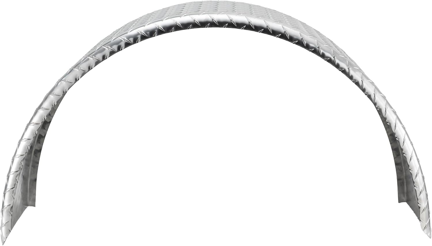Tough Grade Aluminum Diamond Plate Round Top Fender - 10" X 34" X 17" | Car Hauler Trailer